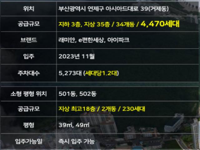 거제 레이카운티 임대동 사업개요